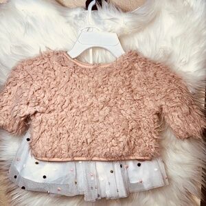Pippa & Julie 24M Pink Faux Fur w/ Skirt
